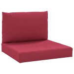 Vidaxl coussins de palette lot de 2 rouge bordeaux tissu oxford