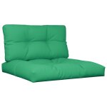 Vidaxl coussins de palette lot de 2 vert tissu