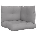 Vidaxl coussins de palette lot de 3 gris tissu