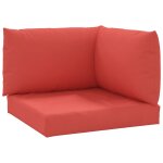 Vidaxl coussins de palette lot de 3 rouge tissu oxford