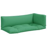 Vidaxl coussins de palette lot de 3 vert tissu