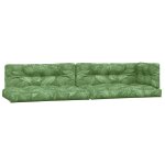 Vidaxl coussins de palette lot de 5 motif de feuilles tissu