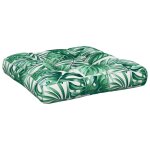 Vidaxl coussin de palette motif de feuilles 50x50x12 cm tissu