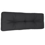 Vidaxl coussin de palette noir 120x40x12 cm tissu