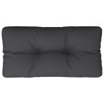 Vidaxl coussin de palette noir 70x40x12 cm tissu