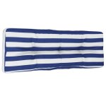 Vidaxl coussin de palette rayures bleues et blanches tissu