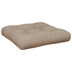 Vidaxl coussin de palette taupe 58x58x10 cm tissu