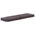Vidaxl coussin de plancher de palette coton 120x40x7 cm anthracite
