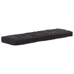 Vidaxl coussin de plancher de palette coton 120x40x7 cm noir