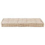 Vidaxl coussin de plancher de palette coton 120x80x10 cm beige