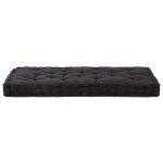 Vidaxl coussin de plancher de palette coton 120x80x10 cm noir