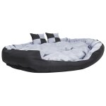 Vidaxl coussin rversible lavable pour chien gris et noir 150x120x25cm