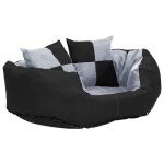 Vidaxl coussin rversible lavable pour chien gris et noir 65x50x20 cm