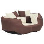 Vidaxl coussin rversible lavable de chien marron et crme 65x50x20 cm