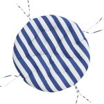 Vidaxl coussin rond rayure bleue / blanche � 100 x11 cm tissu oxford