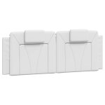 Vidaxl coussin de tte de lit blanc 120 cm similicuir