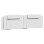 Vidaxl coussin de tte de lit viana blanc 180 cm similicuir
