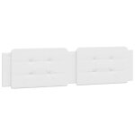 Vidaxl coussin de tte de lit blanc 200 cm similicuir