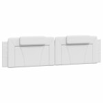 Vidaxl coussin de t�te de lit viana blanc 200 cm similicuir
