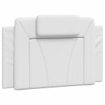 Vidaxl coussin de tte de lit blanc 80 cm similicuir