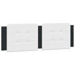 Vidaxl coussin de tte de lit blanc et noir 160 cm similicuir