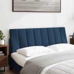 Vidaxl coussin de t�te de lit hanko bleu 120 cm tissu