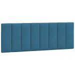 Vidaxl coussin de t�te de lit hanko bleu 120 cm velours
