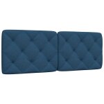 Vidaxl coussin de t�te de lit bleu 140 cm tissu