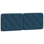 Vidaxl coussin de t�te de lit bleu 140 cm velours