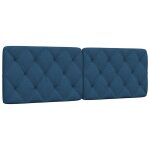 Vidaxl coussin de t�te de lit bleu 160 cm tissu