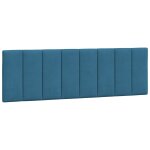 Vidaxl coussin de tte de lit bleu 160 cm velours
