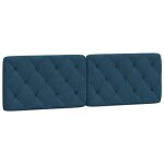 Vidaxl coussin de t�te de lit bleu 160 cm velours