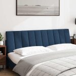 Vidaxl coussin de t�te de lit hanko bleu 180 cm tissu