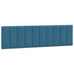 Vidaxl coussin de tte de lit bleu 180 cm velours