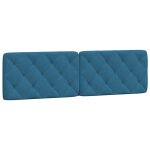 Vidaxl coussin de tte de lit bleu 180 cm velours