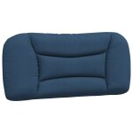 Vidaxl coussin de t�te de lit hvar bleu 80 cm tissu