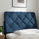 Vidaxl coussin de tte de lit bleu 90 cm tissu