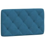 Vidaxl coussin de tte de lit bleu 90 cm velours
