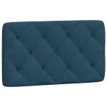 Vidaxl coussin de t�te de lit bleu 90 cm velours