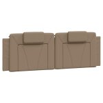 Vidaxl coussin de tte de lit viana cappuccino 160 cm similicuir