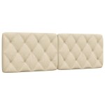 Vidaxl coussin de t�te de lit cr�me 160 cm tissu