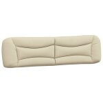 Vidaxl coussin de t�te de lit hvar cr�me 200 cm tissu