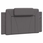 Vidaxl coussin de tte de lit gris 100 cm similicuir