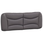 Vidaxl coussin de t�te de lit hvar gris 140 cm similicuir