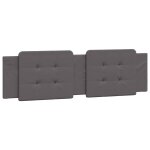 Vidaxl coussin de tte de lit gris 180 cm similicuir
