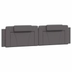 Vidaxl coussin de t�te de lit viana gris 200 cm similicuir