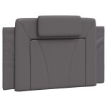 Vidaxl coussin de tte de lit gris 90 cm similicuir