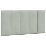 Vidaxl coussin de t�te de lit hanko gris clair 100 cm velours