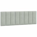 Vidaxl coussin de t�te de lit hanko gris clair 120 cm velours