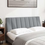 Vidaxl coussin de t�te de lit hanko gris clair 140 cm tissu